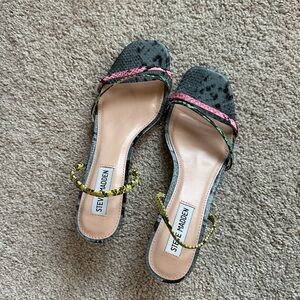 Steve Madden Multicolor Snake Kitten Heels